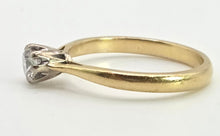 Load image into Gallery viewer, 2770 Vintage: 18ct Gold Brilliant Cut Diamond (0.3ct) Solitaire Ring
