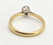 Load image into Gallery viewer, 2770 Vintage: 18ct Gold Brilliant Cut Diamond (0.3ct) Solitaire Ring
