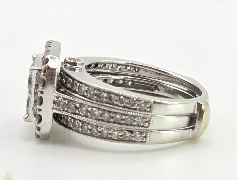 2776 Vintage: 14ct White Gold 72 Natural Sparkling Diamonds (2.52ct) Statement Ring- Extraordinary -