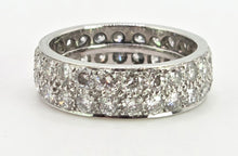 Load image into Gallery viewer, 2805- Platinum Natural Full Round Cut Diamonds (3ct) Full Eternity Ring- Quite Amazing
