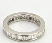 Load image into Gallery viewer, 2806: Vintage: Exceptional 18ct White Gold Channel Set Natural Baguette Diamonds (2.75ct) Ring
