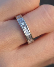 Load image into Gallery viewer, 2806: Vintage: Exceptional 18ct White Gold Channel Set Natural Baguette Diamonds (2.75ct) Ring
