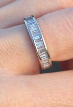 Load image into Gallery viewer, 2806: Vintage: Exceptional 18ct White Gold Channel Set Natural Baguette Diamonds (2.75ct) Ring
