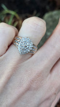 Load image into Gallery viewer, 2801: Vintage 9ct Gold 69 Sparkling Natural Diamonds Ring
