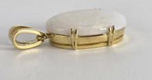Load image into Gallery viewer, 2725; Vintage 18ct Gold Large Cabochon White Opal Pendant
