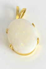 Load image into Gallery viewer, 2725; Vintage 18ct Gold Large Cabochon White Opal Pendant
