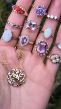 Load image into Gallery viewer, 2680: Vintage: 9ct Gold Necklace &amp; Multi-Gem Tree of Life Pendant
