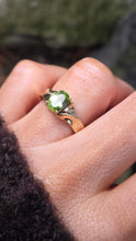 Load image into Gallery viewer, 2477 Vintage; 9ct Gold Peridot White Sapphire Accents Dress Ring
