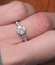 Load image into Gallery viewer, 2628: Vintage Platinum Natural Sparkling Diamonds (1ct) Ring

