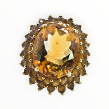 Load image into Gallery viewer, 2563: 9ct Gold 41 Vibrant Citrines Cocktail Cluster Ring
