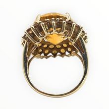 Load image into Gallery viewer, 2563: 9ct Gold 41 Vibrant Citrines Cocktail Cluster Ring
