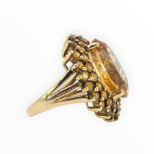 Load image into Gallery viewer, 2563: 9ct Gold 41 Vibrant Citrines Cocktail Cluster Ring
