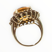 Load image into Gallery viewer, 2563: 9ct Gold 41 Vibrant Citrines Cocktail Cluster Ring
