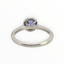 Load image into Gallery viewer, 2704 Vintage Platinum Tanzanite 32 Natural Sparkling Diamonds Ring
