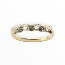 Load image into Gallery viewer, 2757: Vintage 9ct Gold Violet Blue Tanzanites Diamonds Stacker/Half Eternity Ring
