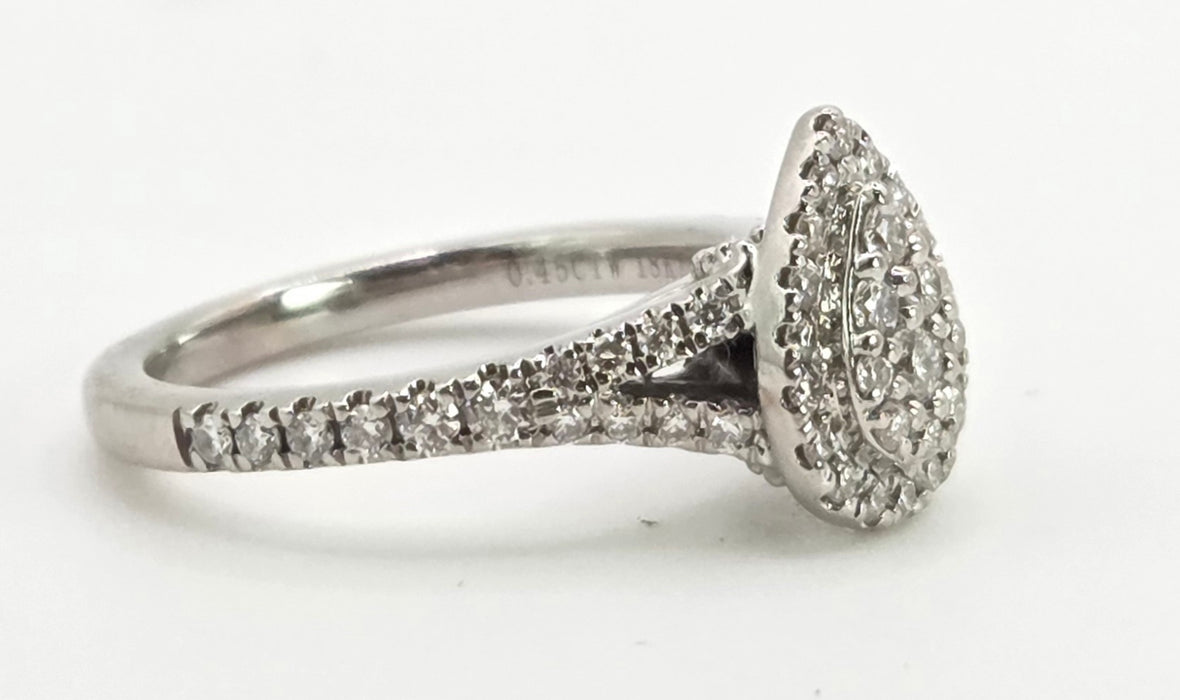 2774: Vintage 18ct White Gold 55 Natural Diamonds Ring - Vera Wang Love Collection