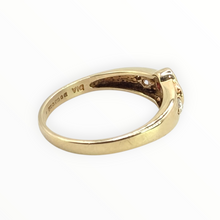 Load image into Gallery viewer, 2796 Vintage 9ct Gold Rubies Diamonds Geometric Set Dress Ring
