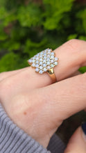 Cargar imagen en el visor de la galería, 2541- Vintage Statement 9ct Gold 49 White Opals Dress Ring
