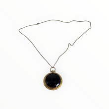 Load image into Gallery viewer, 2736 Victorian 9ct Gold Large Ornate Black Onyx Pendant &amp; Chain (55cm)
