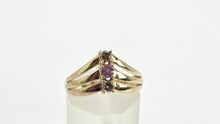 Load image into Gallery viewer, 2939: 9ct Gold Chocolate Diamonds Pink Topaz Geometric Set Ring
