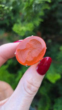 Load image into Gallery viewer, 2944: Rare 9ct Gold Intaglio  Carved Orange Carnelian Ring- From 1944
