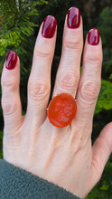 Load image into Gallery viewer, 2944: Rare 9ct Gold Intaglio  Carved Orange Carnelian Ring- From 1944
