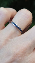 Load image into Gallery viewer, 2706: Vintage 18ct White Gold Blue Sapphires Half-Eternity Stacker Ring
