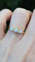 Load image into Gallery viewer, 2945 Antique  18ct Gold White Opals Natural sparking diamonds - Hallmarked in 1901
