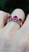 Load image into Gallery viewer, 0626 Vintage 18ct Yellow Gold Rubies &amp; Diamonds Ring - Voloptuos

