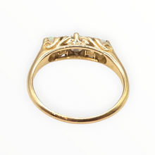 Load image into Gallery viewer, 2945 Antique  18ct Gold White Opals Natural sparking diamonds - Hallmarked in 1901
