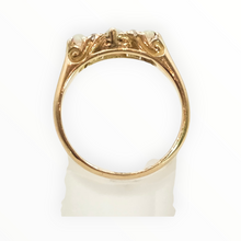 Load image into Gallery viewer, 2945 Antique  18ct Gold White Opals Natural sparking diamonds - Hallmarked in 1901
