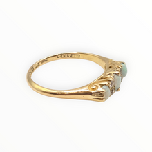 Load image into Gallery viewer, 2945 Antique  18ct Gold White Opals Natural sparking diamonds - Hallmarked in 1901
