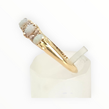 Load image into Gallery viewer, 2945 Antique  18ct Gold White Opals Natural sparking diamonds - Hallmarked in 1901

