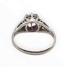 Load image into Gallery viewer, 2955: Platinum Ruby &amp; Diamonds Art Deco Ring-Geometric beauty
