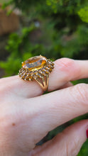 Load image into Gallery viewer, 2563: 9ct Gold 41 Vibrant Citrines Cocktail Cluster Ring
