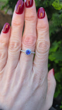 Load image into Gallery viewer, 2704 Vintage Platinum Tanzanite 32 Natural Sparkling Diamonds Ring
