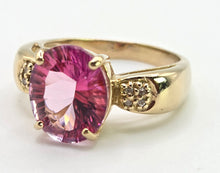 Load image into Gallery viewer, 1446: Vintage: Rare 18ct Rose Gold Sapphire Diamonds Tiara Ring
