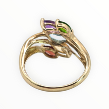 Load image into Gallery viewer, 2652: Vintage 9ct Gold Multi-Gem Abstract Dress Ring
