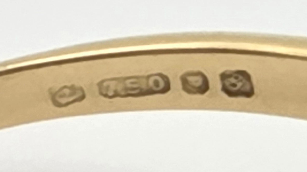 2949: Vintage 18ct Gold Australian Blue Sapphire Diamonds Diana  Ring - From 1983