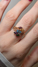 Load image into Gallery viewer, 2652: Vintage 9ct Gold Multi-Gem Abstract Dress Ring
