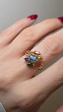 Load image into Gallery viewer, 2652: Vintage 9ct Gold Multi-Gem Abstract Dress Ring
