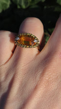 Load image into Gallery viewer, 2635- 9ct Gold Citrine, Yellow Sapphires Diamonds Cocktail Ring
