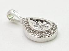 Load image into Gallery viewer, 1224: Vintage &amp; Petite 9ct White God 14 Natural Diamonds Pendant

