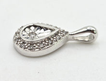 Load image into Gallery viewer, 1224: Vintage &amp; Petite 9ct White God 14 Natural Diamonds Pendant
