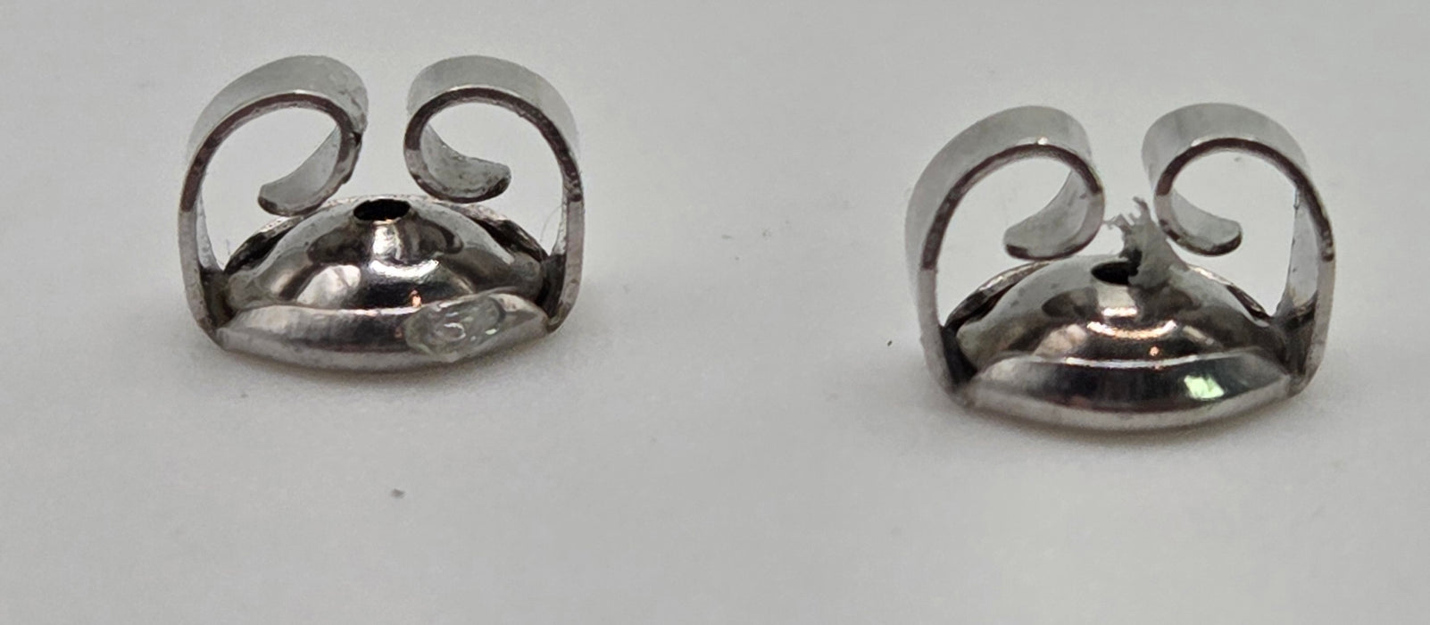 Vintage: 14ct White Gold Cultured Pearl Stud Earrings