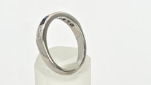 Load image into Gallery viewer, 2828: Vintage 18ct White Gold Sapphire &amp; Diamonds Half-Eternity/Stacker Ring
