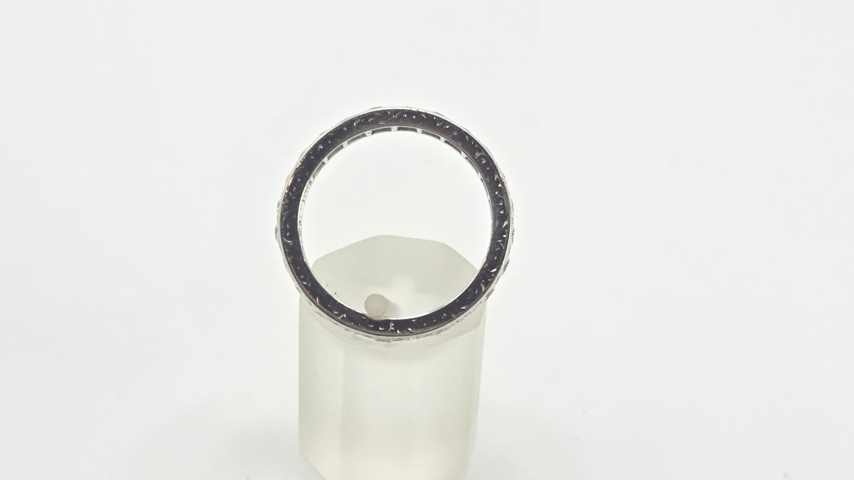 2946: Vintage 18ct White Gold Natural Diamonds (1.2ct) Full-Eternity Ring