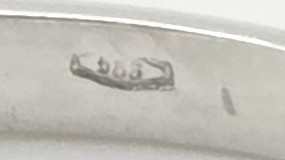 2950- Vintage 14ct White Gold Natural Sparkling Diamonds 5-Stone Ring (0.5ct)