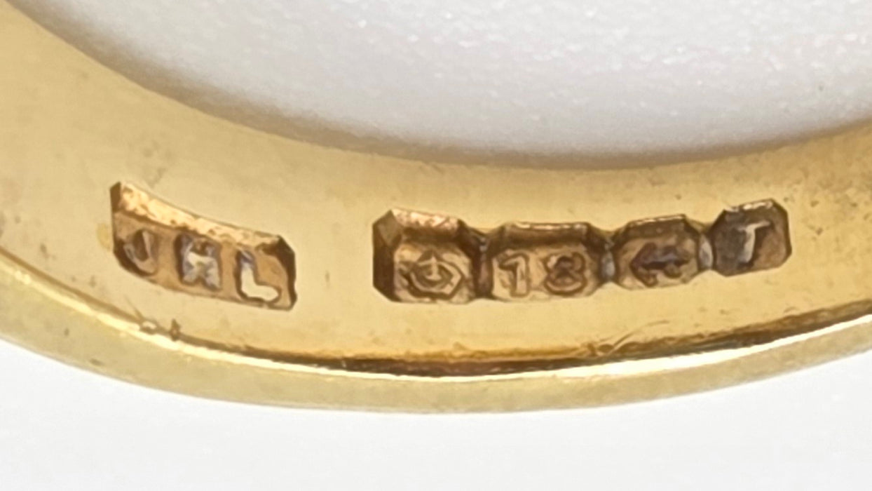 2969 Vintage: 18ct Yellow Gold Opal & Diamond Trilogy Ring — From 1968
