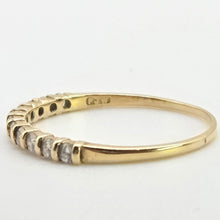 Load image into Gallery viewer, 2980: Vintage 18ct Gold 11 natural Sparkling Diamonds Half-Eternity/Stacker Ring
